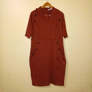 Grace Karin Classice Burnt Orange Dress XXL